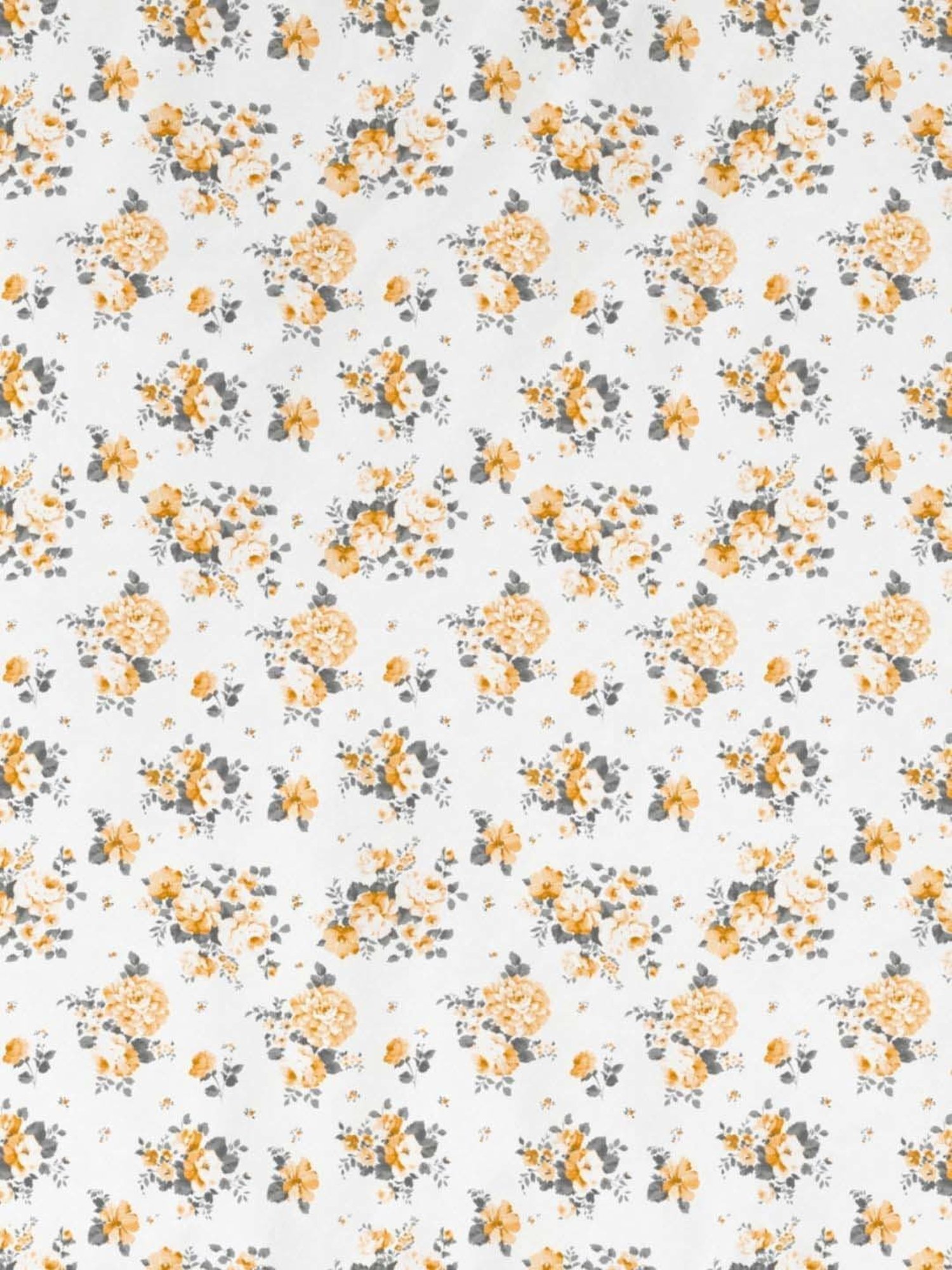 DDecor Glora Floral Yellow Cotton 144 TC Single Bedsheet With 1 Pillow Cover