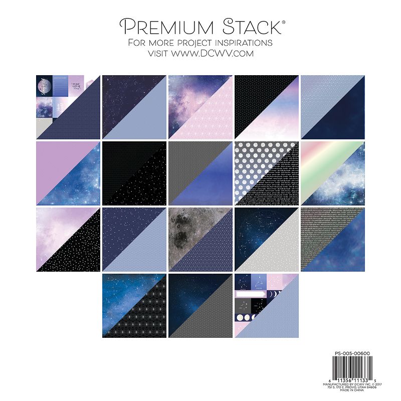 DCWV Double-Sided Cardstock Stack 12"X12" 36/Pkg-Zodiac, 18 Designs/2 Each, 12 W/Foil