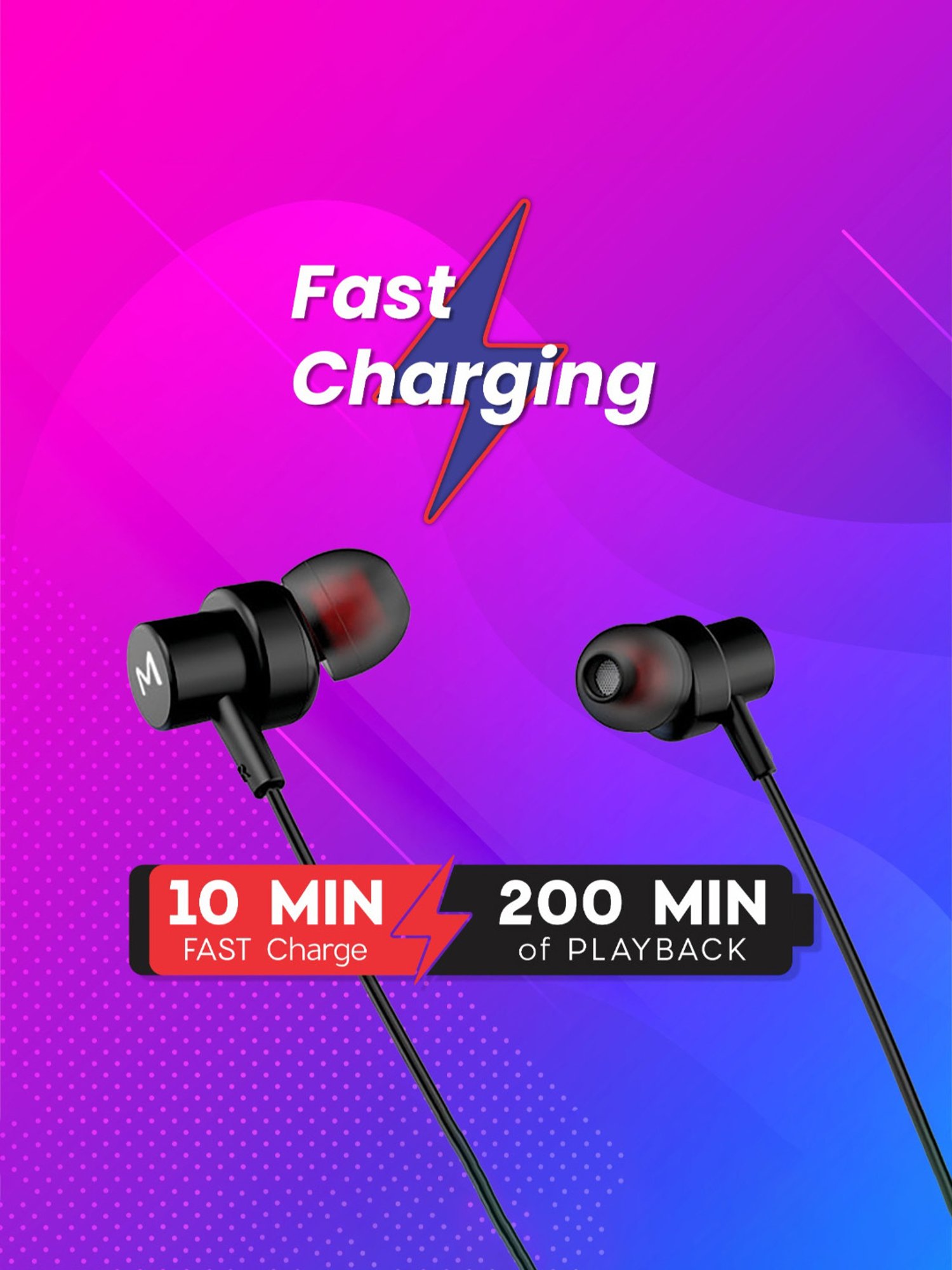 Maxx NX131 In Ear Bluetooth Neckband with Upto 25 Hours Playback & Fast Charging (Black)