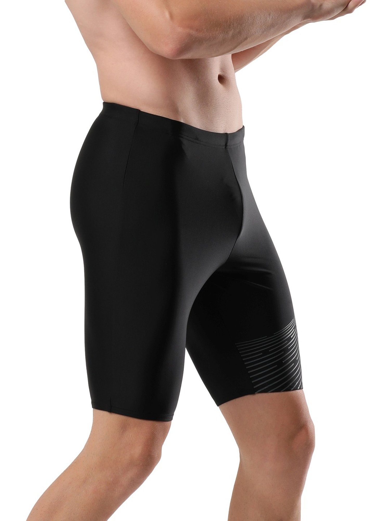 Speedo Black Regular Fit Printed Sports Shorts