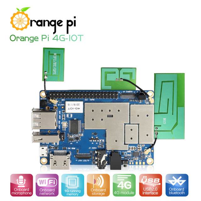 Orange Pi 4G-IOT 1G Cortex-A53 8GB EMMC Support 4G SIM Card Bluetooth Android6.0 mini PC