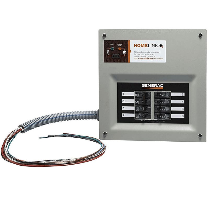 Generac 6852 30 Amp Indoor Transfer Switch Kit for 6-8 Circ Stand-Alone, Upgradeable
