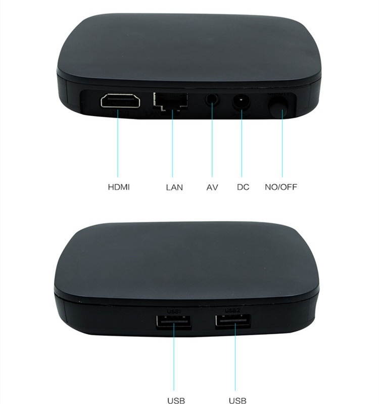 V9 4K Network Smart TV BOX Android 7.1 Media Player, Amlogic S905 L2 Quad-Core 1.5GHz, Bluetooth,