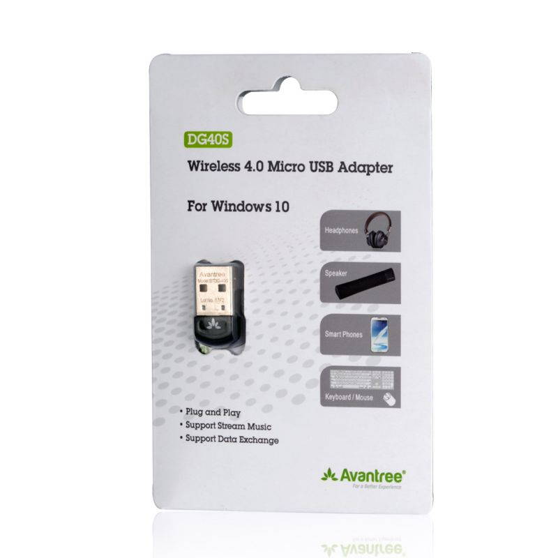 Avantree Dedicated Windows 10 Bluetooth USB Adapter, Wireless Dongle for PC Bought with Win 10, Plug & Play, Support Headpones, PS4 Gaming Controllers, Mouse, Keyboard, Printers etc.- DG40SA