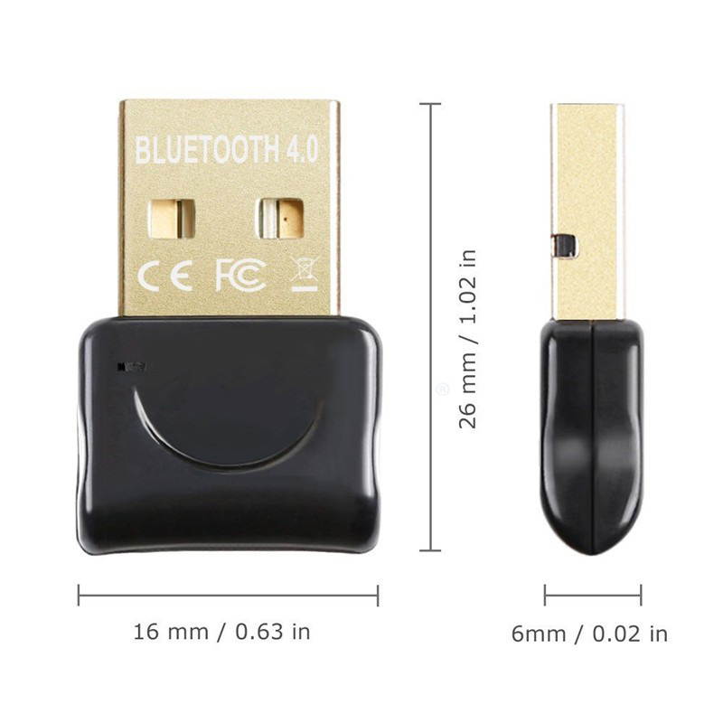 Hannord USB Bluetooth Adapter 4.0 for PC Bluetooth Dongle Receiver Wireless Transfer Compatible with Stereo Headphones Desktop Windows 10,8,7,Vista,XP - Black