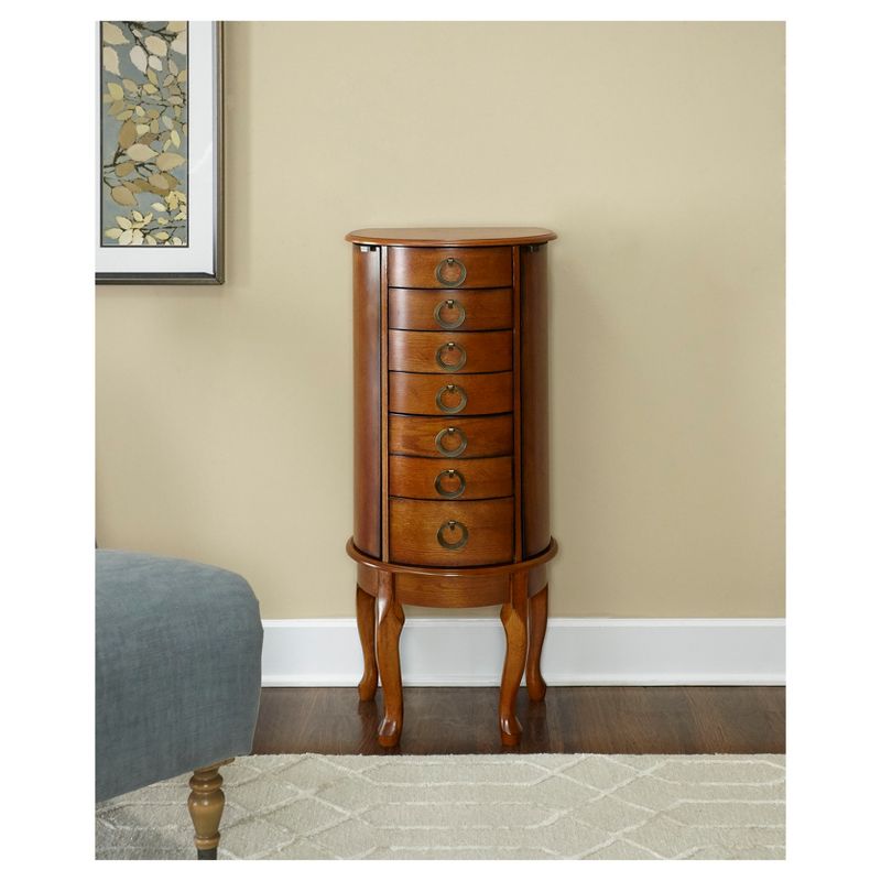 Harper Jewelry Armoire Burnished Oak - Powell Company