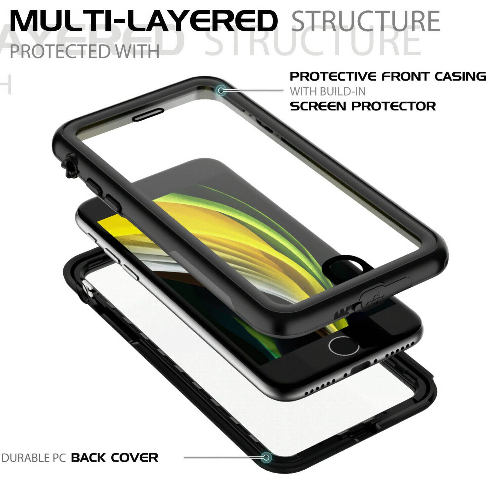 New WATERPROOF CASE COVER FOR APPLE IPHONE SE 2020 SCREEN PROTECTOR SERIES US