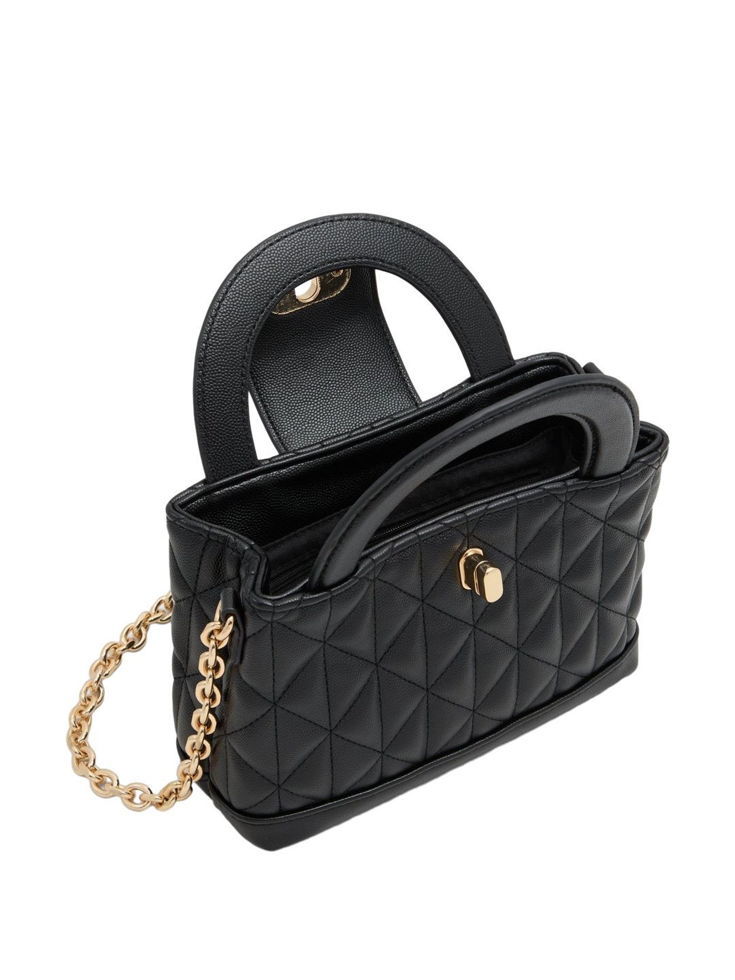 Call It Spring Black Textured Small Handbag