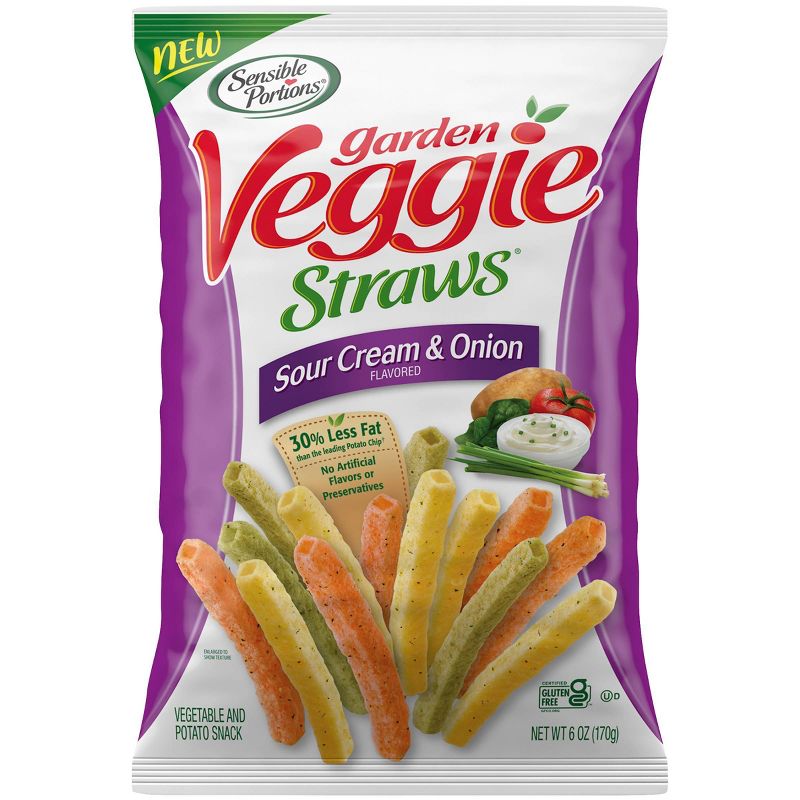 Sensible Portions Sour Cream & Onion Veggie Straws - 6oz