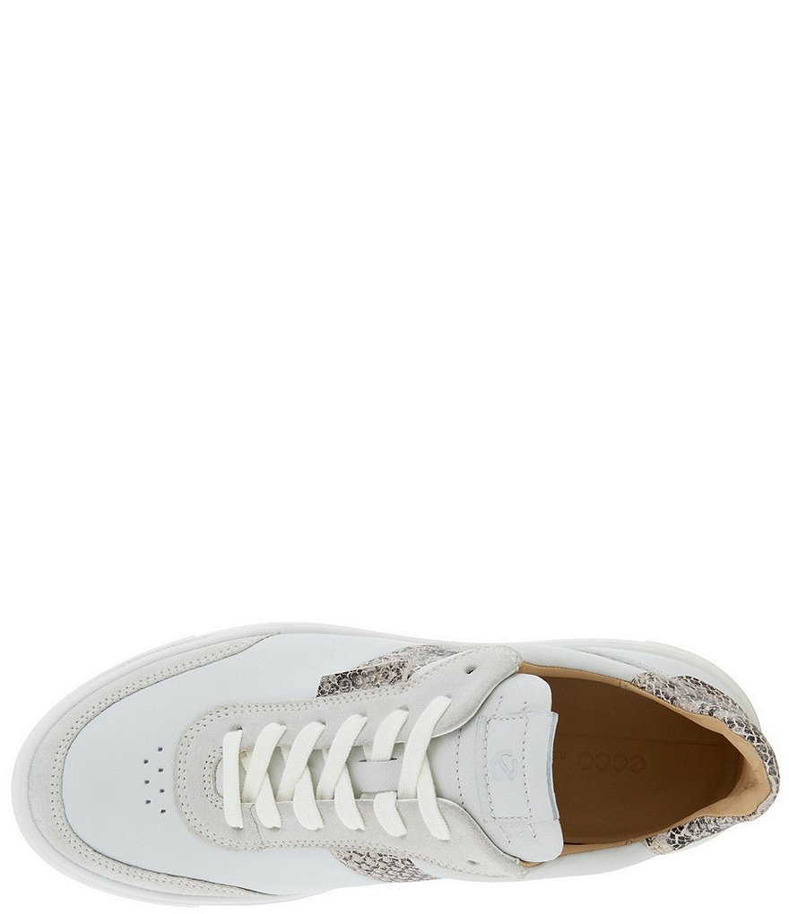 ECCO Street Tray Leather And Suede Sneakers