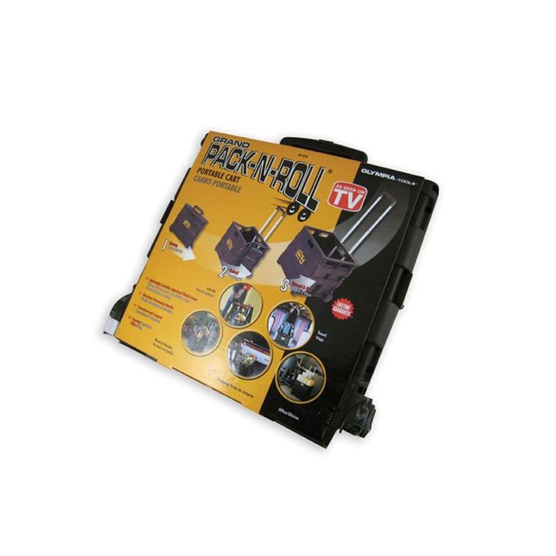 Olympia Tools 85-010 Grand Pack-N-Roll Plastic Portable Tool Carrier Cart, Black