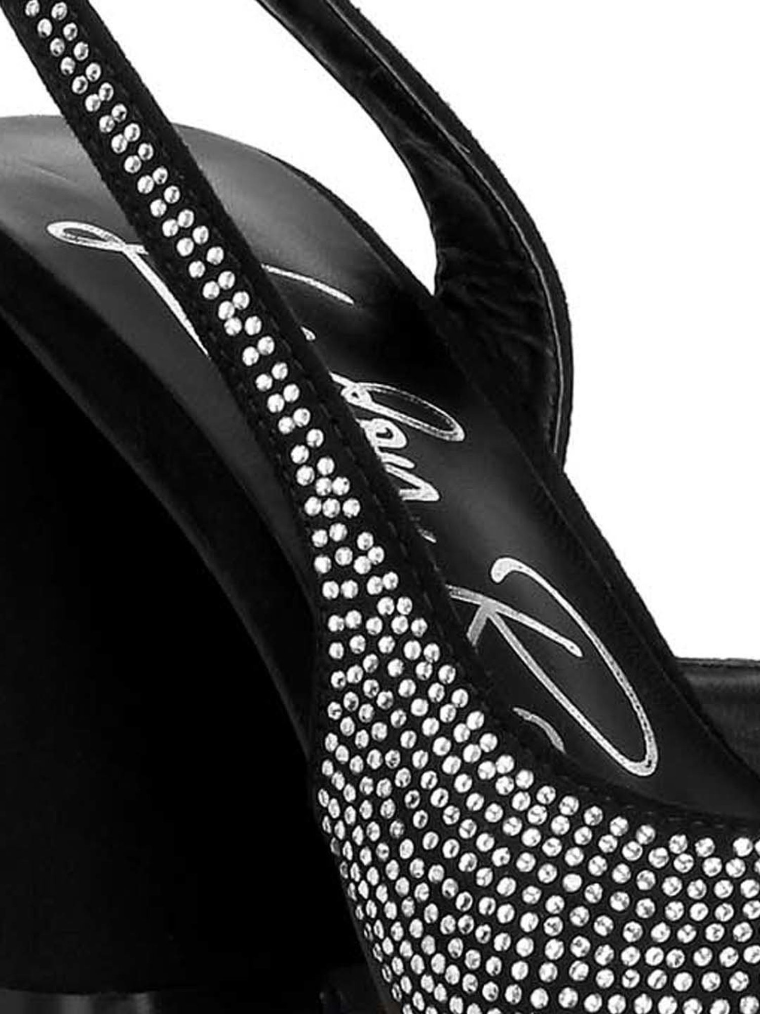 London Rag Women's Black Sling Back Sandals