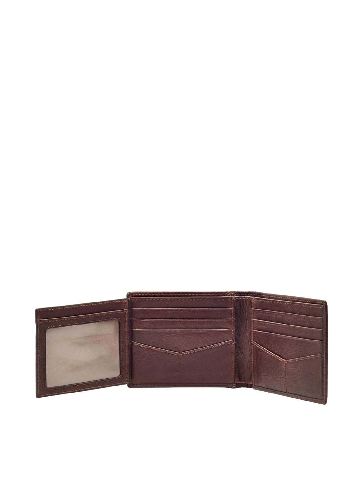 Fossil Ingram Brown Leather Bi-Fold Wallet for Men