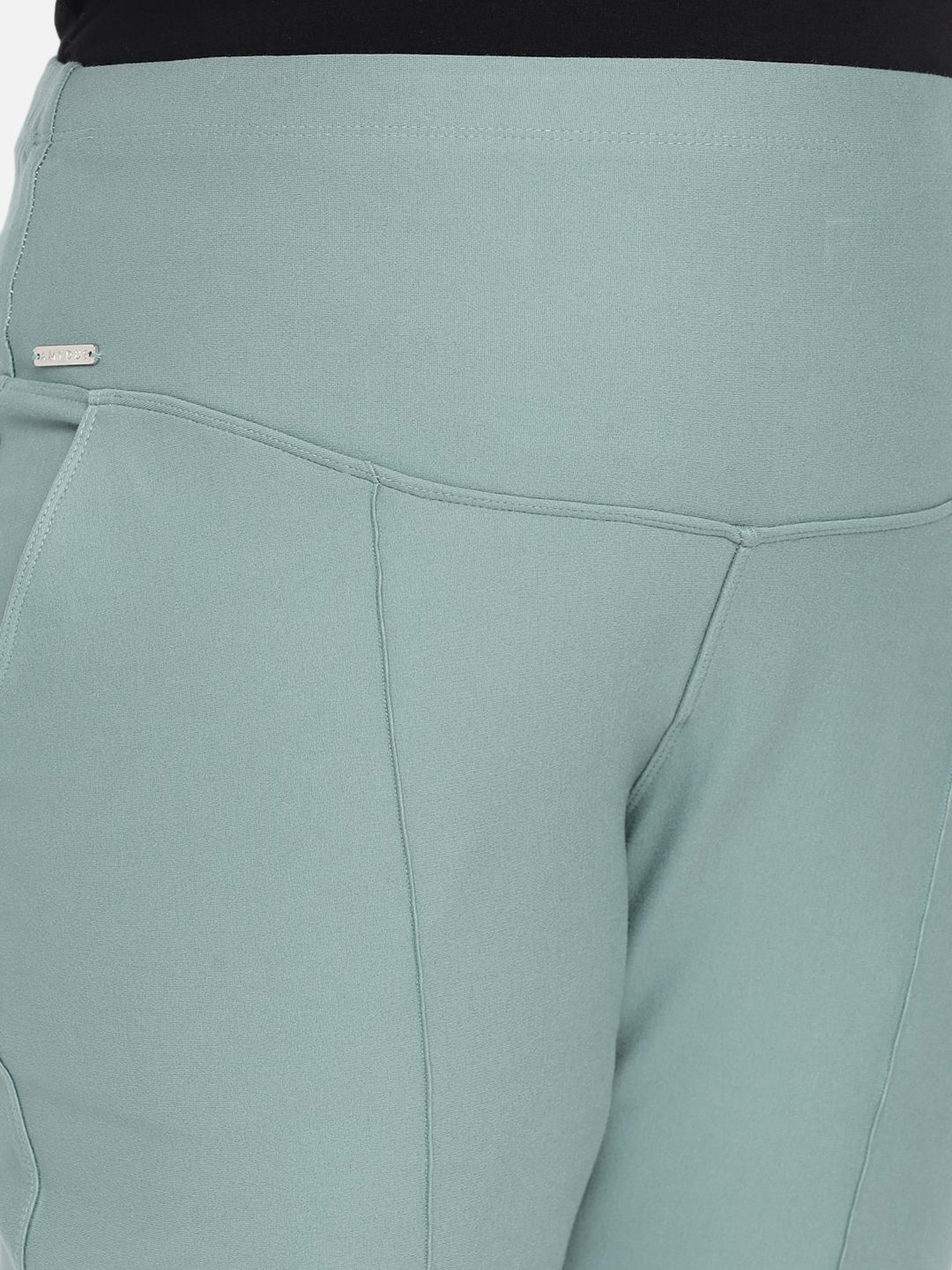 Amydus Green Tapered Fit Jeggings