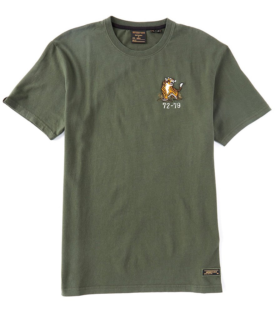 Superdry Short-Sleeve CA Tiger Military Box Fit Graphic Tee