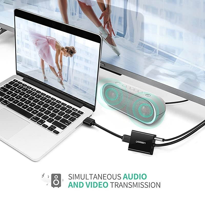 Active HDMI to VGA Adapter with 35mm Audio Jack HDMI Female to VGA Male Converter Compatible for TV Stick Raspberry Pi Laptop PC Tablet Digital Camera Nintendo Switch