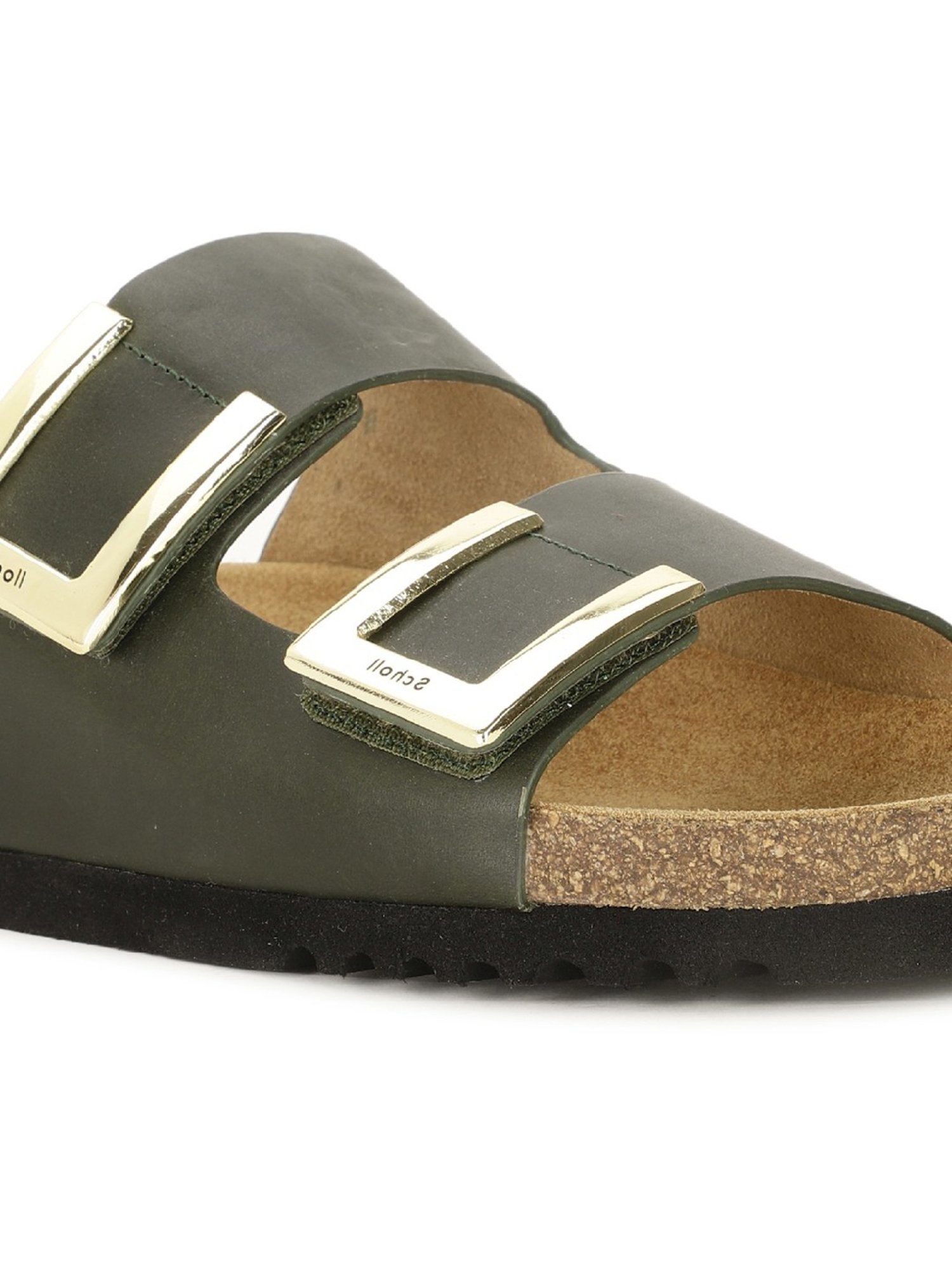 Scholl by Bata Women's Olive Slide Sandals