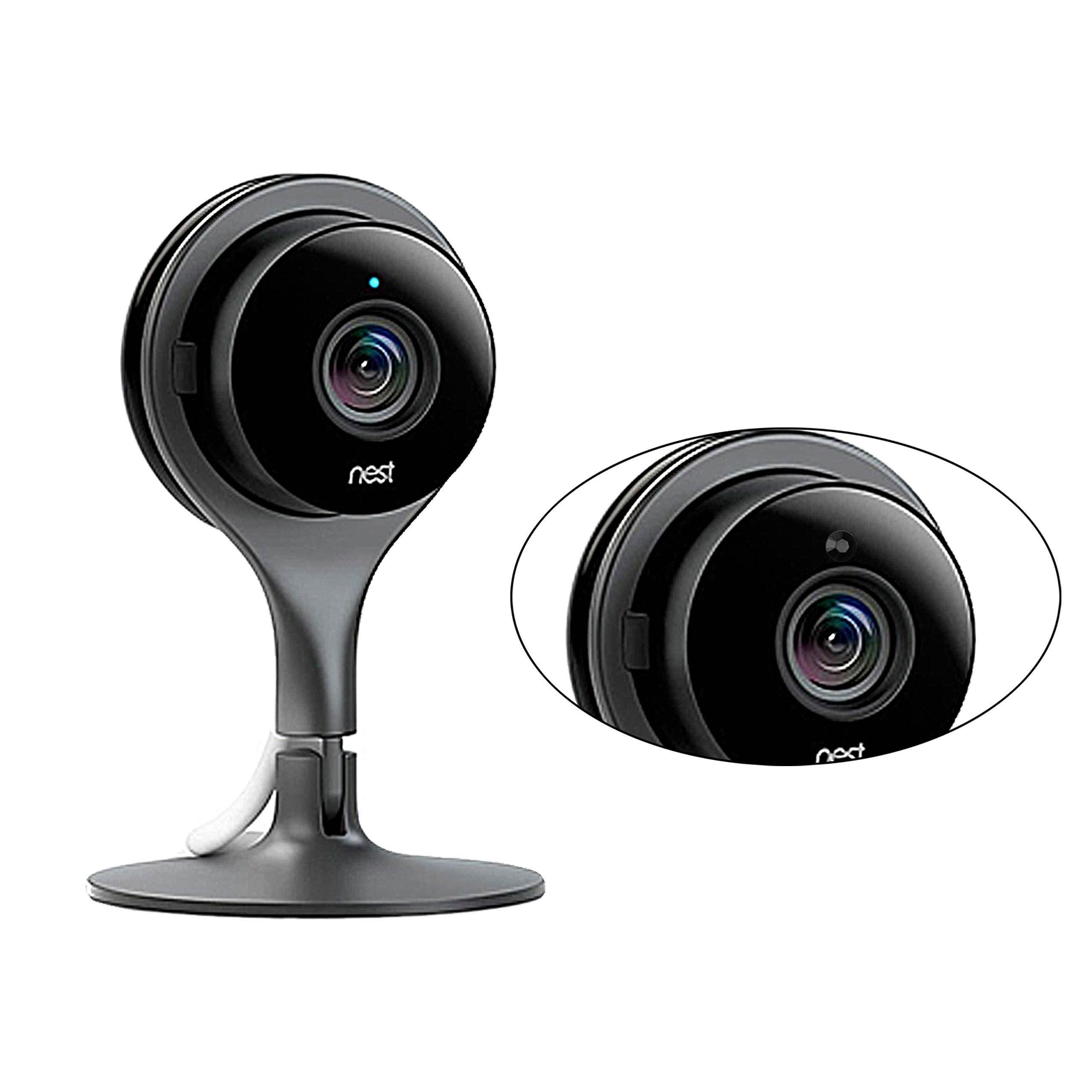 Eco-Fused Acrylic Stickers Compatible with Nest Cameras - 172 Pieces (Black) - Reusable - Cover Indicator Light of Nest Cameras, Built-in Cameras of Smartphones, Smart TVs, Game Consoles, Laptops