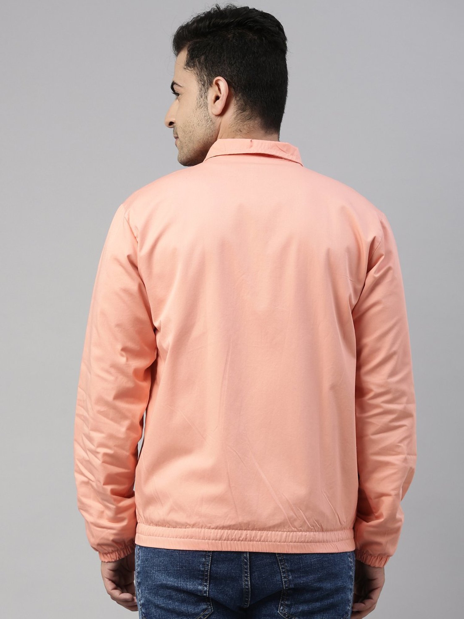 CINOCCI Pink Cotton Slim Fit Jacket