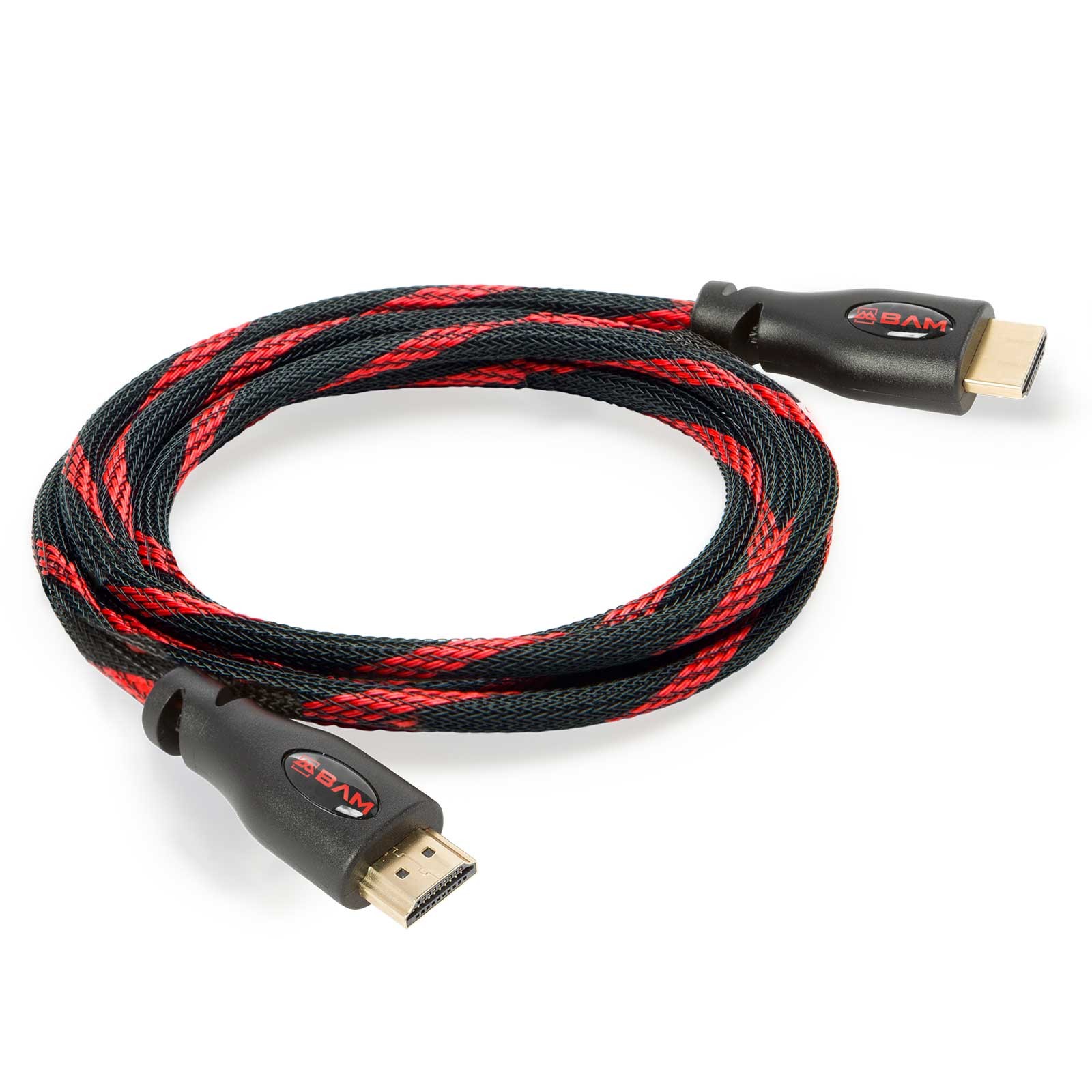 BAM 3 Pack High Speed 4K HDMI Cables - 6' Long