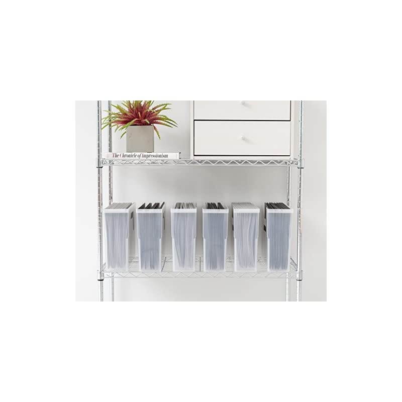 USA OTFB-S Desktop File Box, Small, Clear, 6 Pack