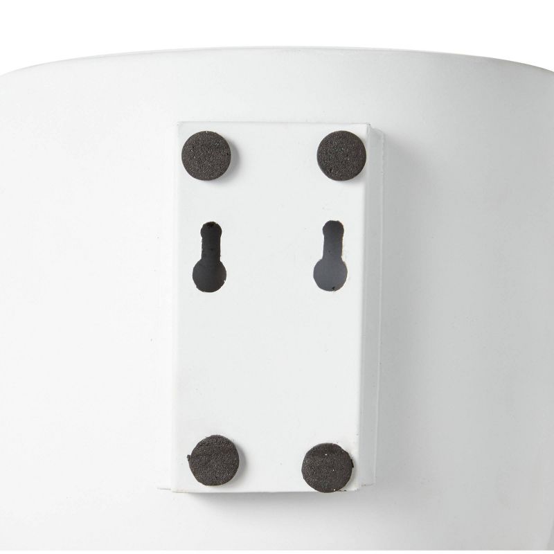 Gerson International 18-Inch Diameter Galvanized Metal Circular Wall Planter, Silver