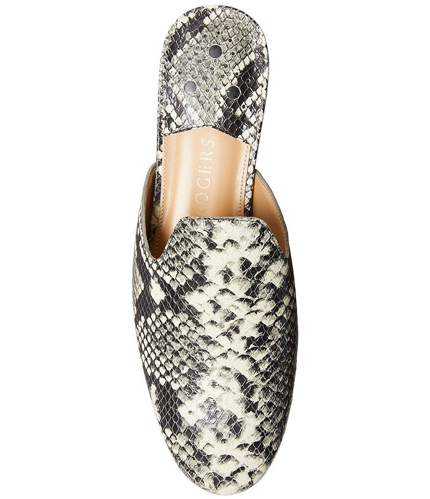 Jack Rogers Delaney Snake Print Leather Mules