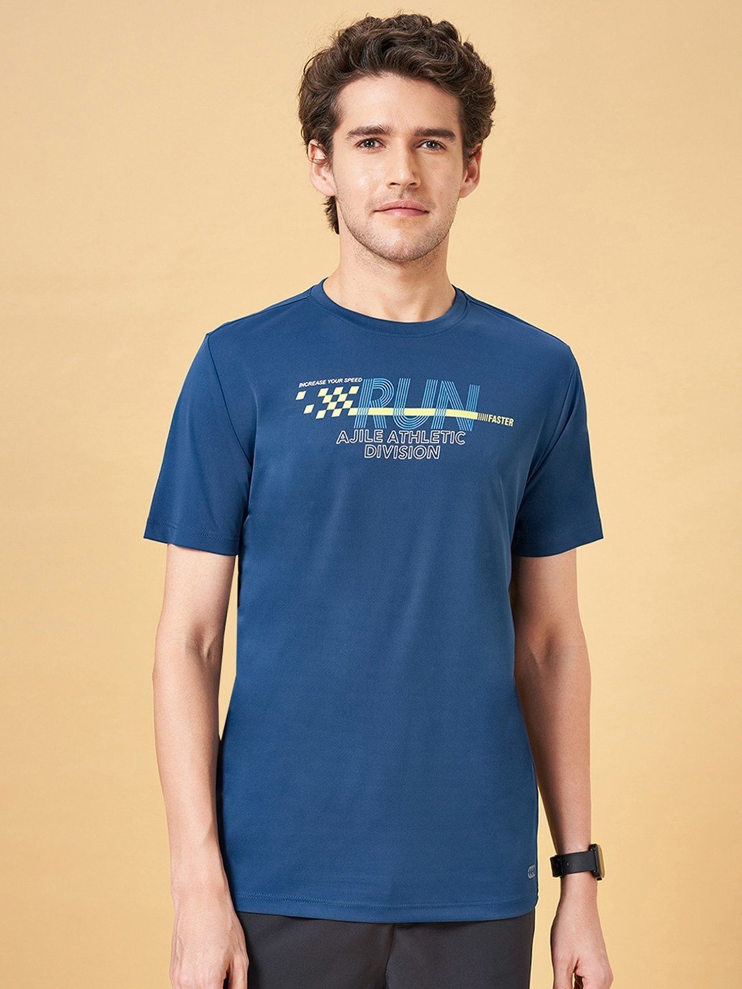 Ajile by Pantaloons Midnight Slim Fit Printed T-Shirt