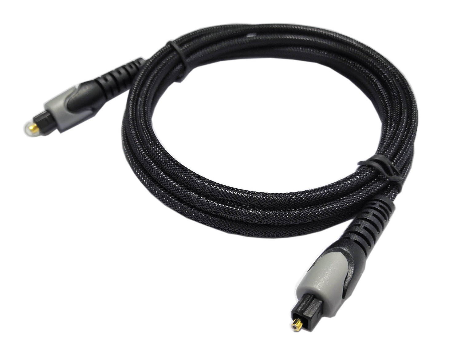 Easyday Optical Cable Digital Audio 1.5m - Flexible Nylon Braided Toslink Port Cable Optical Cable for Soundbar, Smart TV, PS4, X-Box, DVD/CD, Home Theater and More