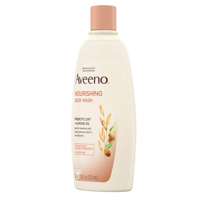 Aveeno Nourishing Body Wash Pre-Biotic Oat + Almond Oil - 18 fl oz