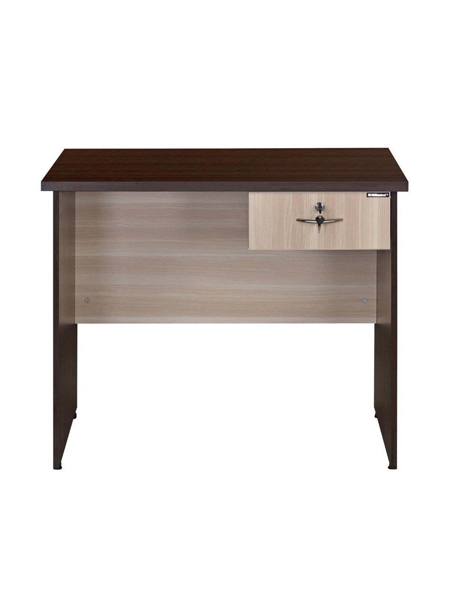Nilkamal Enzo Brown & Ash Grey Engineered Wood Office Table