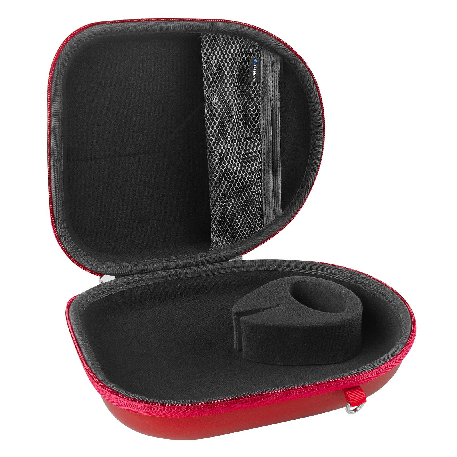 Geekria UltraShell Headphones Case for Sony MDRXB950BT, Bose QC35 and More / Hard Shell Carrying Case / Headset Protective Travel Bag with Space for Cable, AMP, iPod, Parts and Accessories (Red)