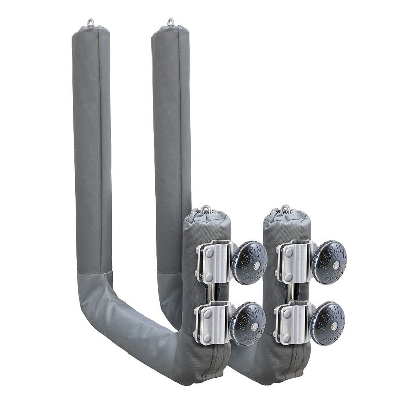 Magma Products Rail Mounted Kayak, SUP, or Water Toy Storage Rack w/ 2 Tie Downs