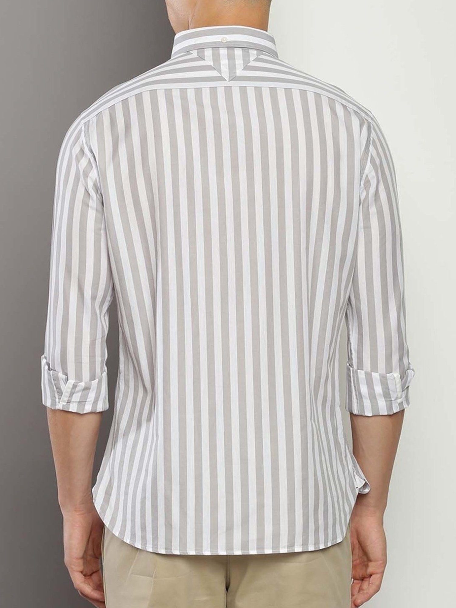 Kuons Avenue Cobalt Blue Slim Fit Denim Shirt