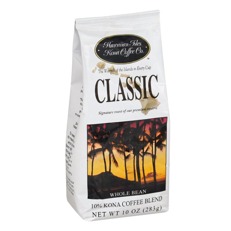 Hawaiian Isles Classic Medium Roast Whole Bean Coffee - 10oz