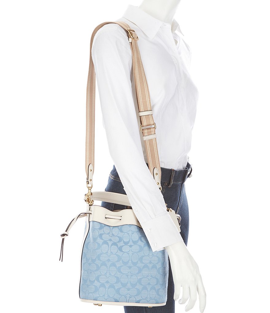 Dooney & Bourke Saffiano Collection Drawstring Bucket Bag