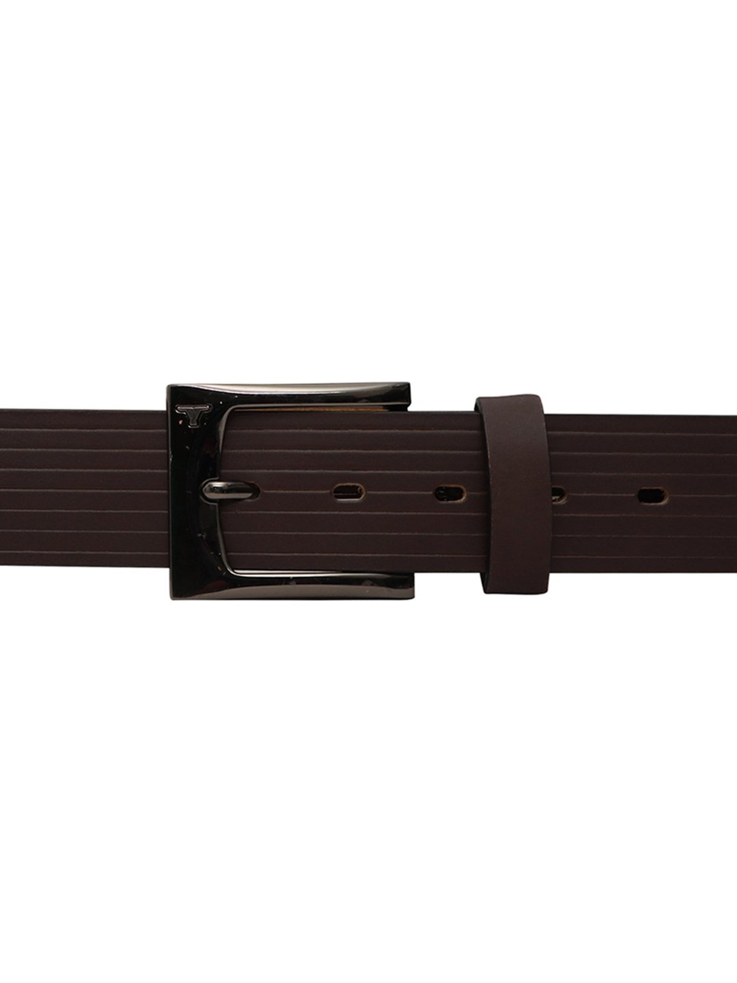BULCHEE Brown Leather Casual Belt for Men