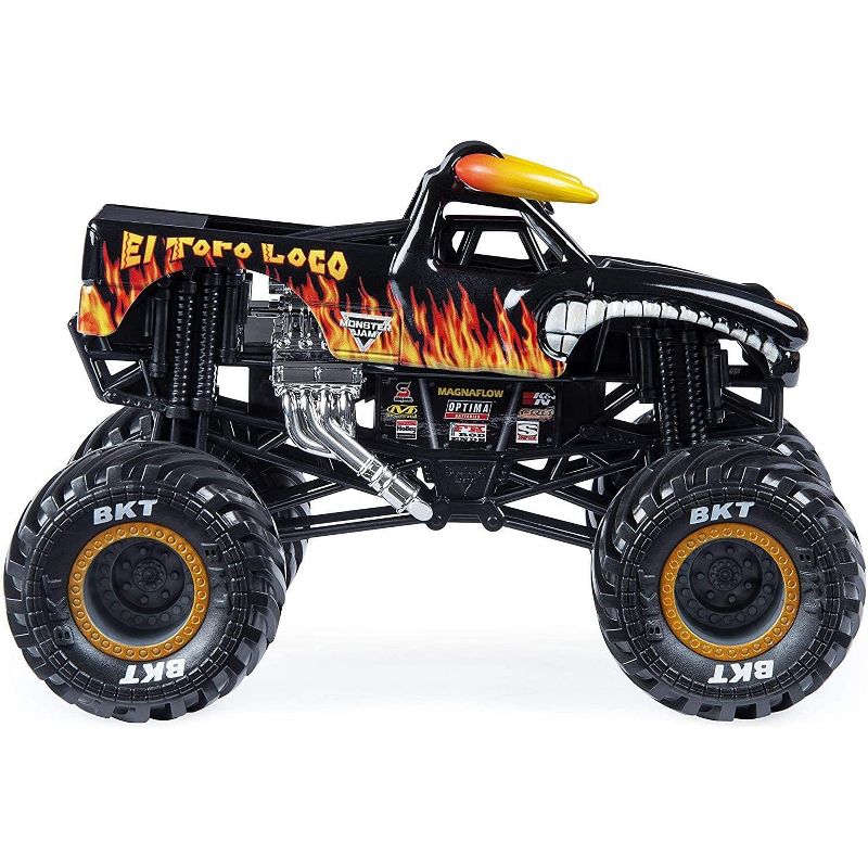 Monster Jam True Metal Official El Toro Loco Monster Truck 1:24 Scale Die Cast Car Model Toy with Working Wheels and All New Suspension System