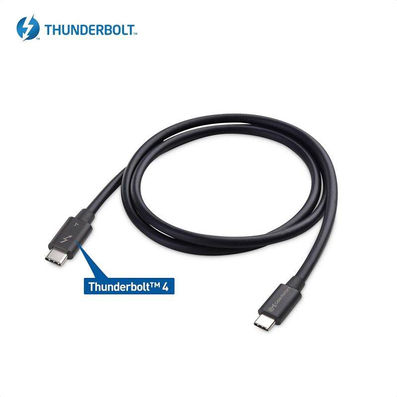 [Intel Thunderbolt Certified] Cable Matters 40Gbps USB4 Thunderbolt 4 Cable with 8K Video and 100W Charging in 2.6 ft - Backwards Compatible with Thunderbolt 3 and USB-C