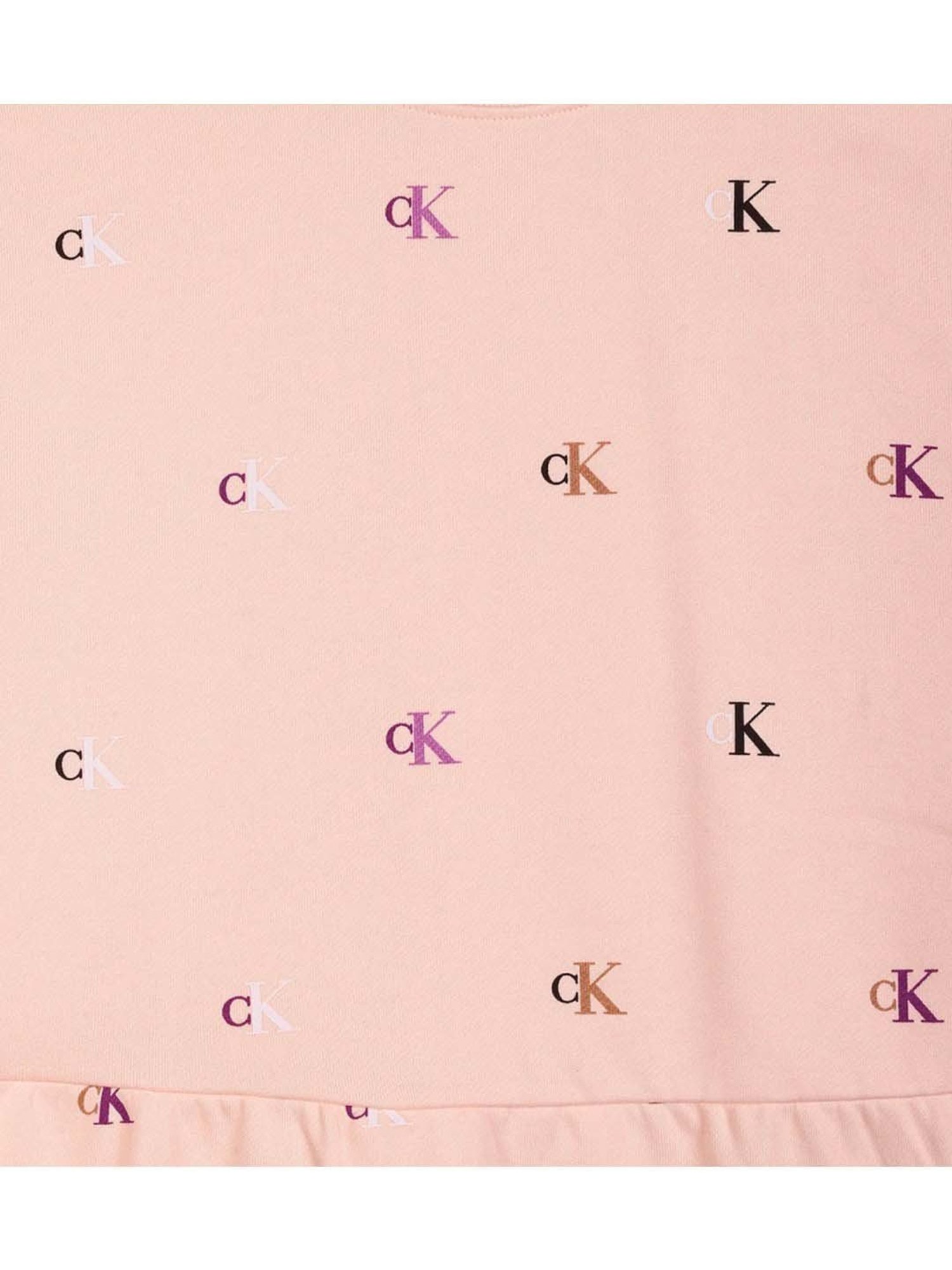 Calvin Klein Jeans Kids Pink Cotton Printed Dress