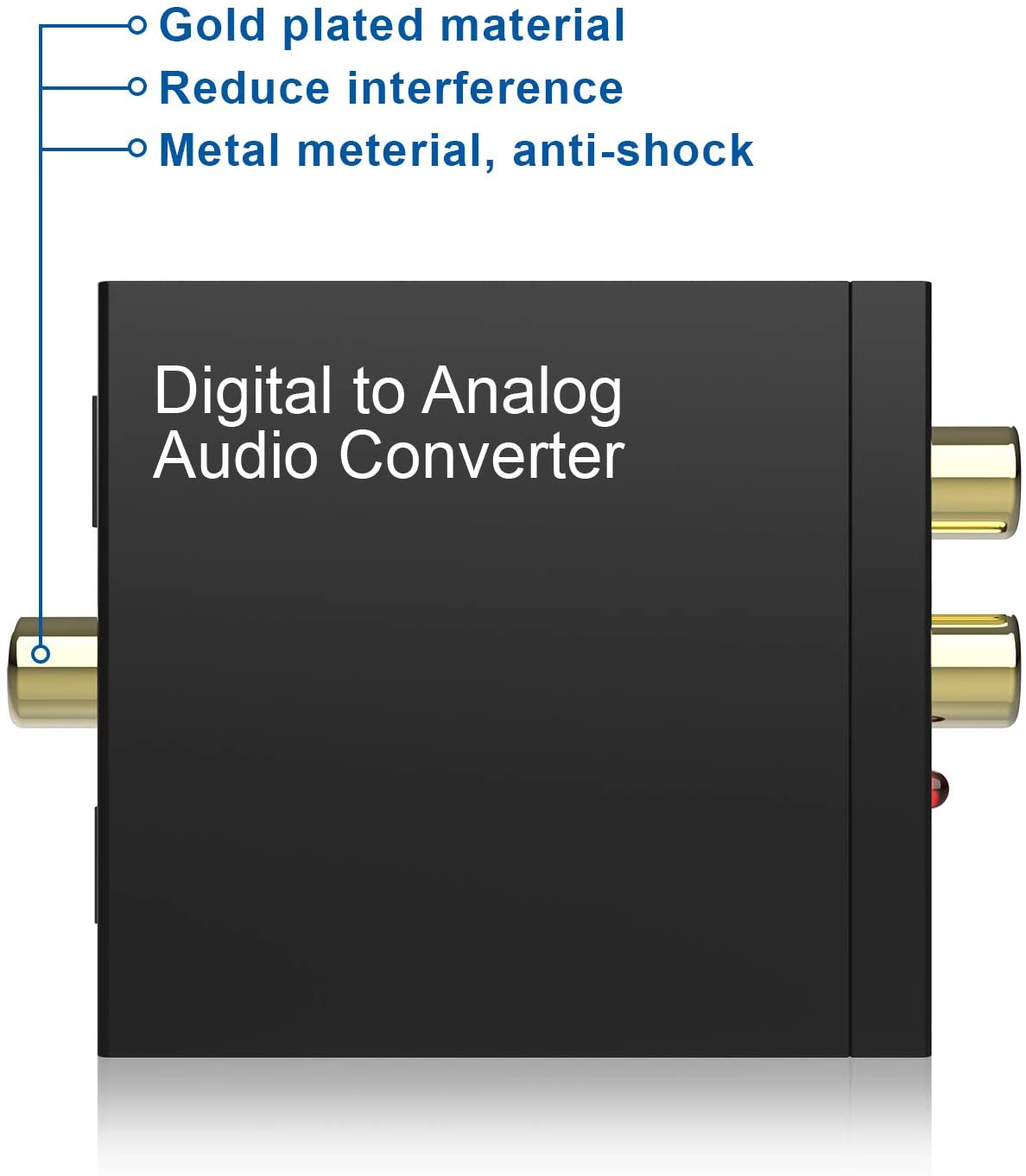 192KHz Digital to Analog Audio Converter DAC Digital SPDIF Coaxial Optical Convert to L/R RCA, Toslink Optical to 3.5mm Jack Audio Adapter for PS4 HD DVD Home Cinema Systems