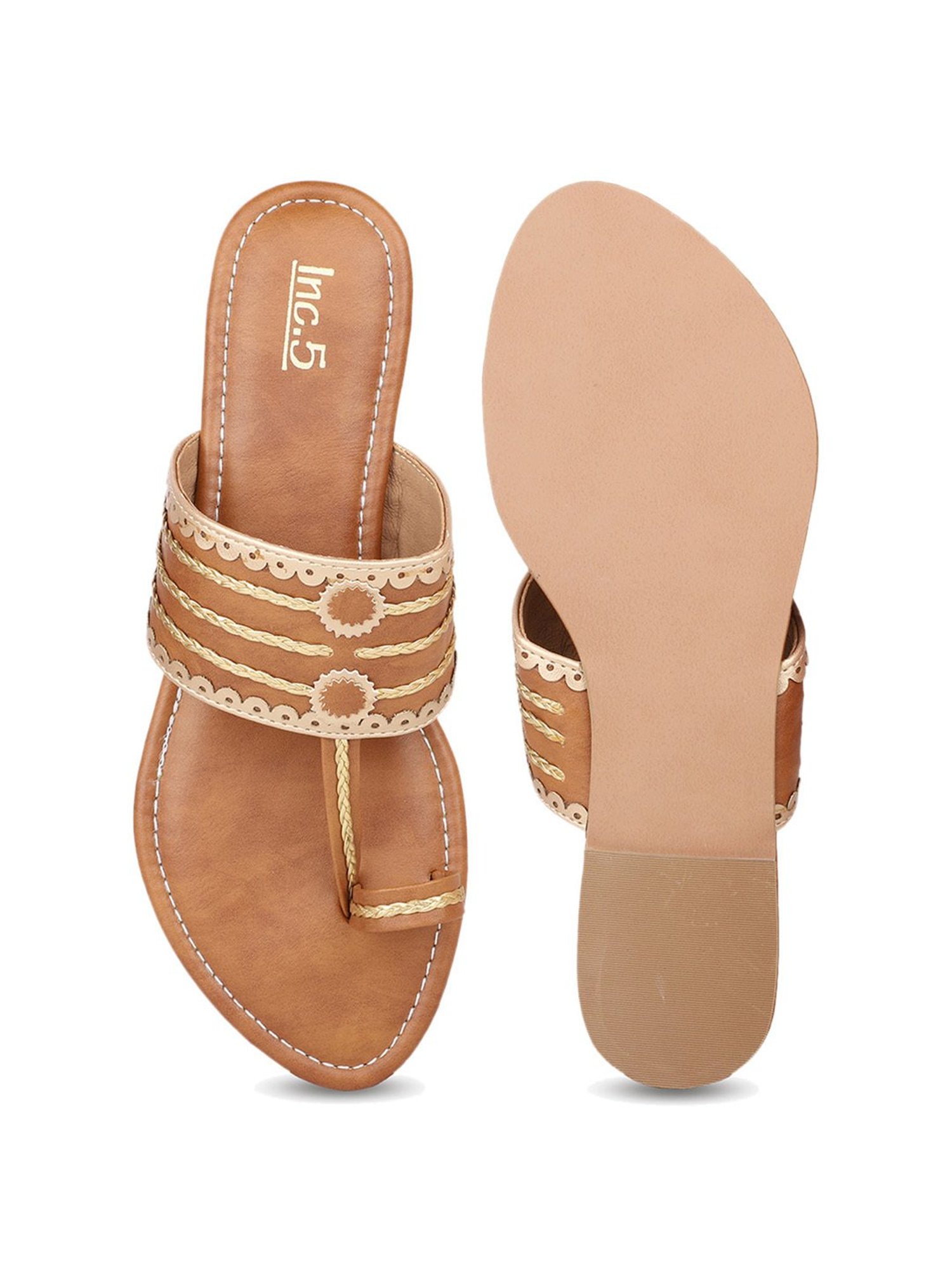 Inc.5 Women's Tan Toe Ring Sandals