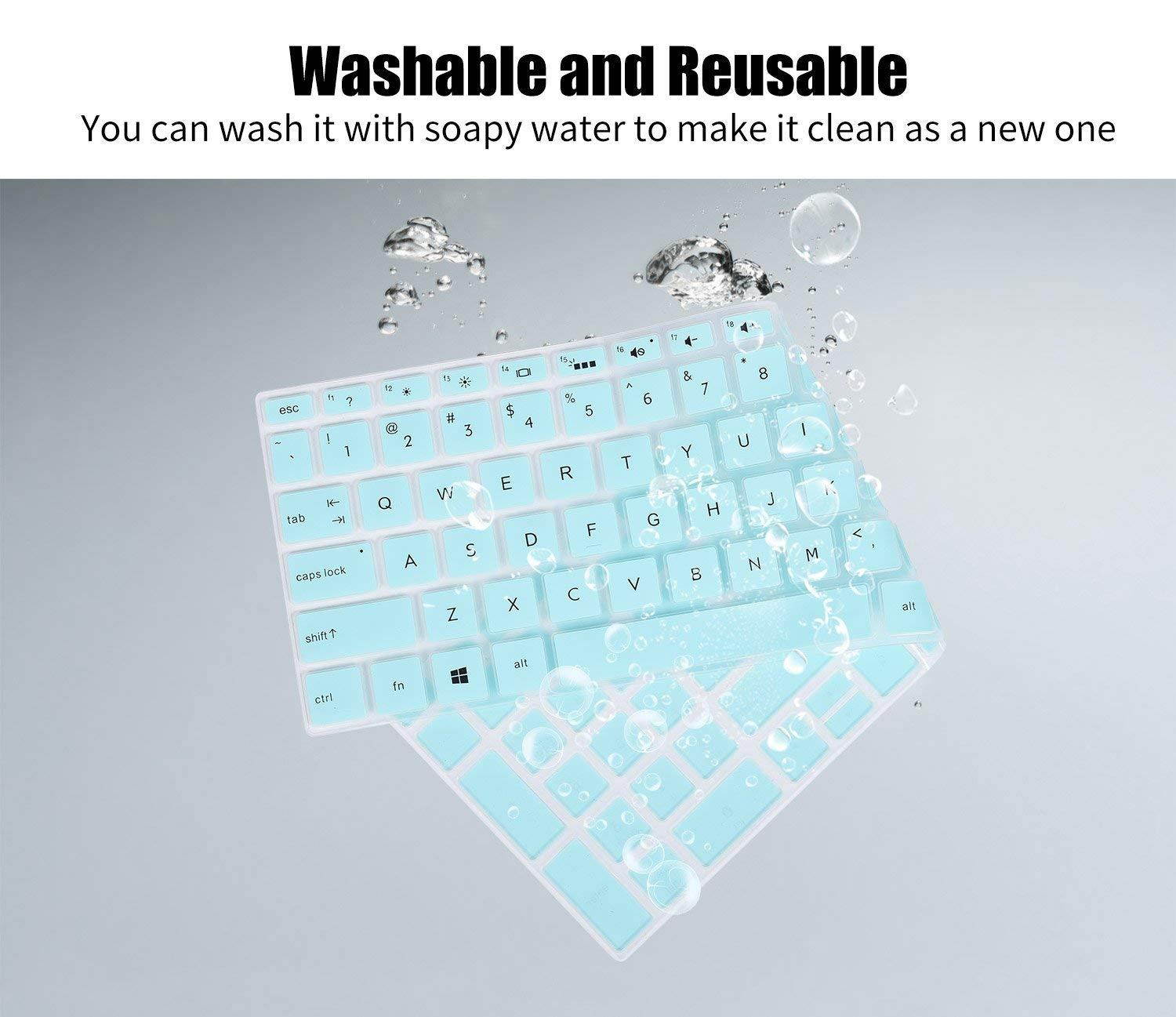 Keyboard Cover for HP 15.6 Touchscreen Laptop 15-BS020WM, 2018 Flagship HP Pavilion 15.6" Notebook, HP 15-CB 15-CC 15-CD 15-CH 15-BW 15-BS X360 15M, 17.3" HP ENVY 17M-AE111DX 17-BS049DX, Mint Green