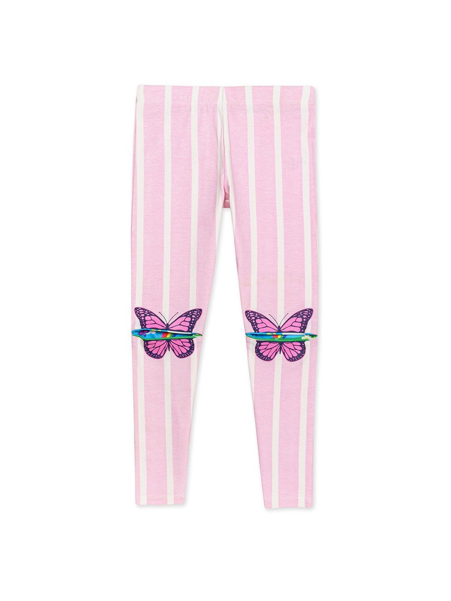 H by Hamleys Girls Pink Striped Leggings