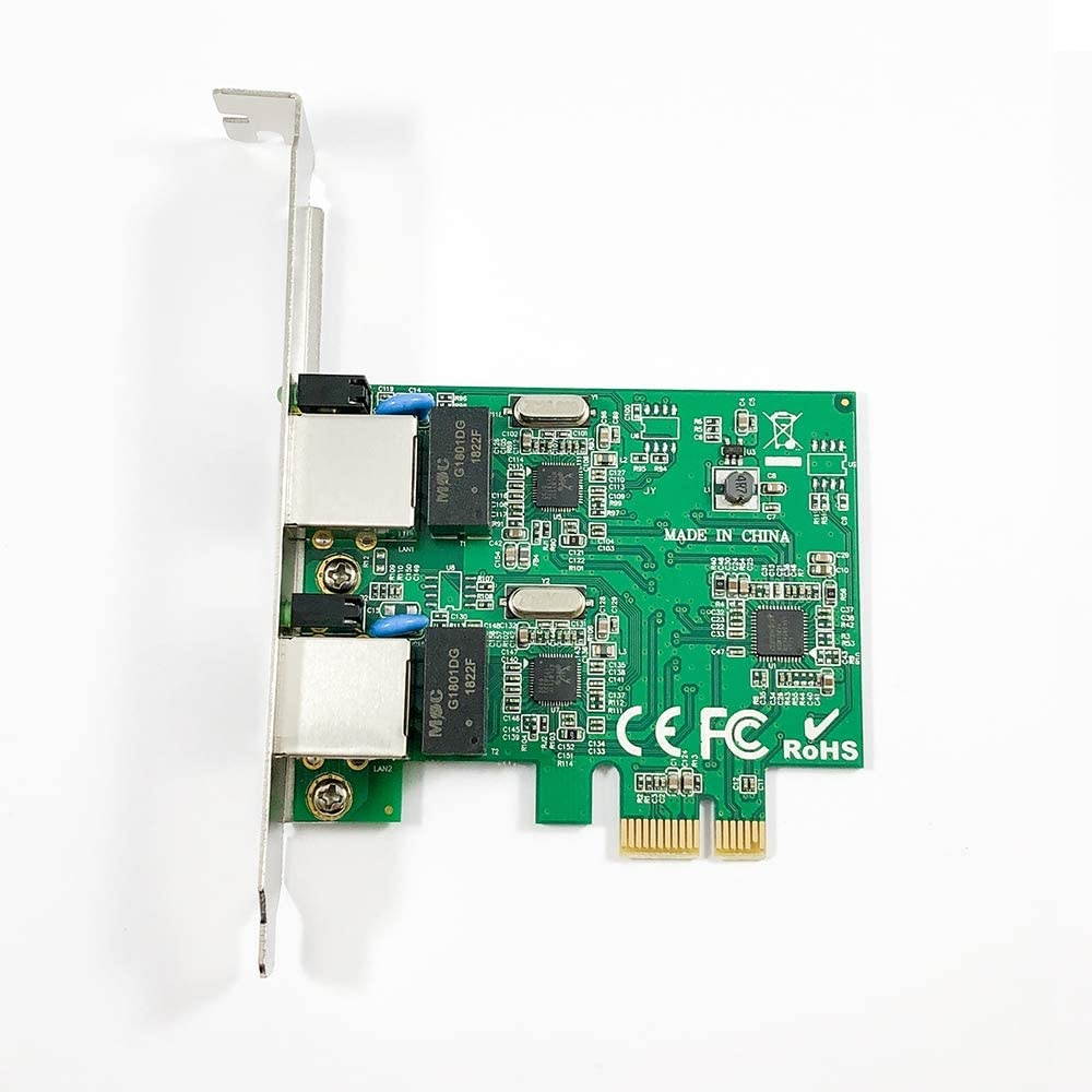 X-MEDIA Dual Port 10/100/1000Mbps Gigabit Ethernet PCI Express PCIe x1 Server Network Card/Network Adapter, Windows 10 & Linux Supported [XM-NA3820]