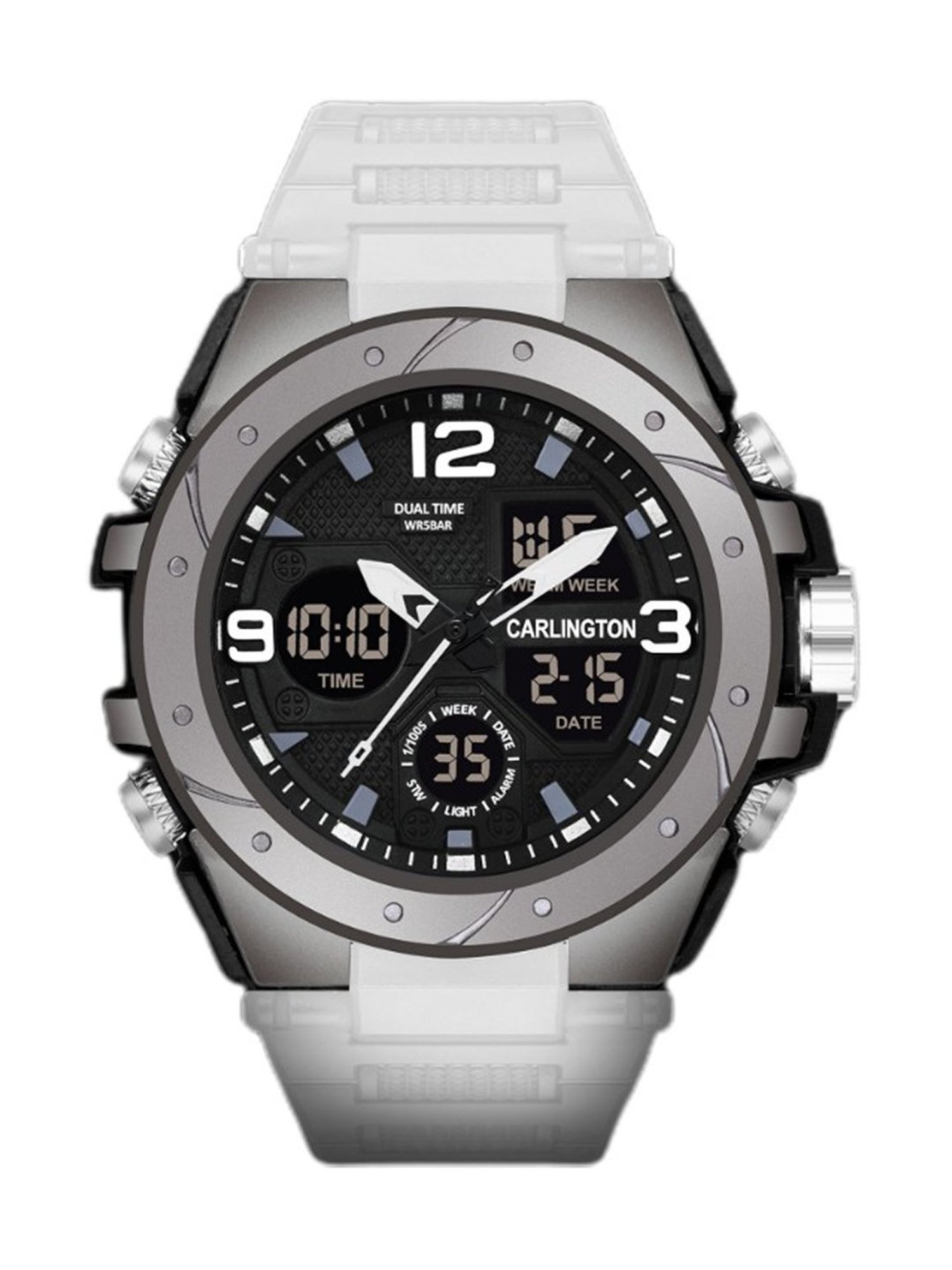 Carlington Endurance 9105 White Chronograph Watch for Men