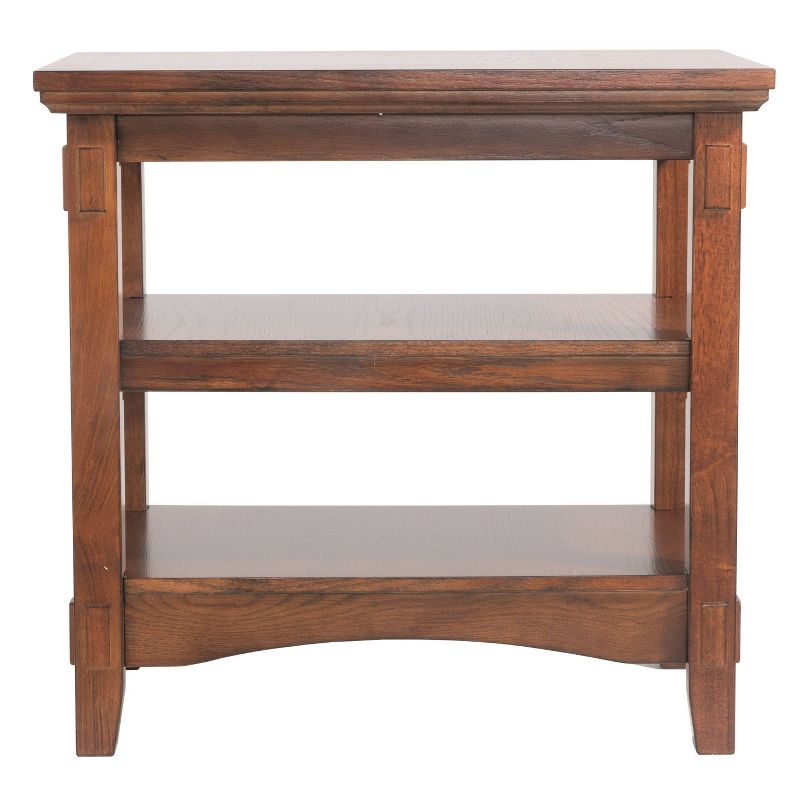 Wooden End Table with Mortise and Tenon Joints Brown - Benzara