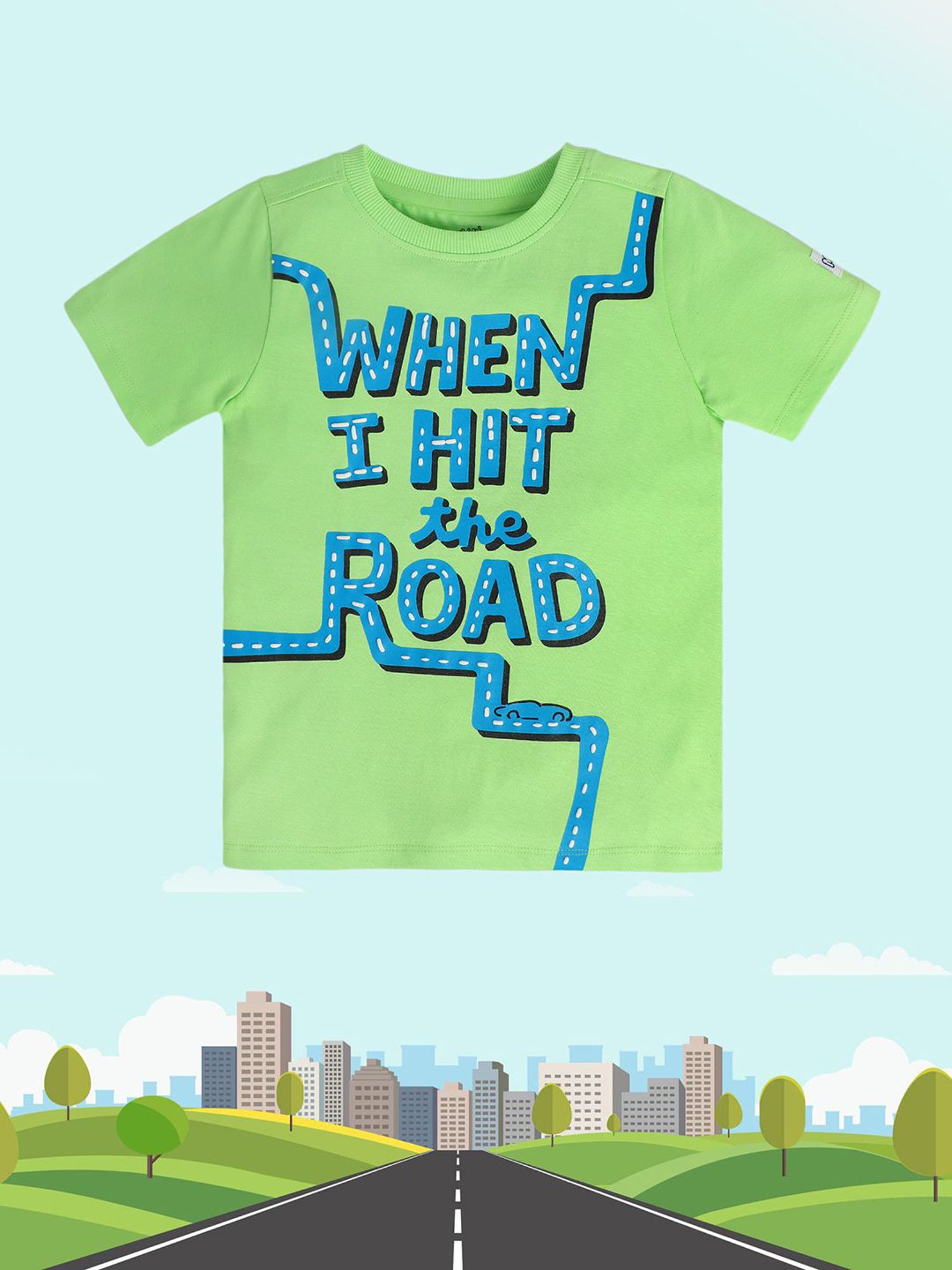 MINIKLUB Kids Green Printed T-Shirt