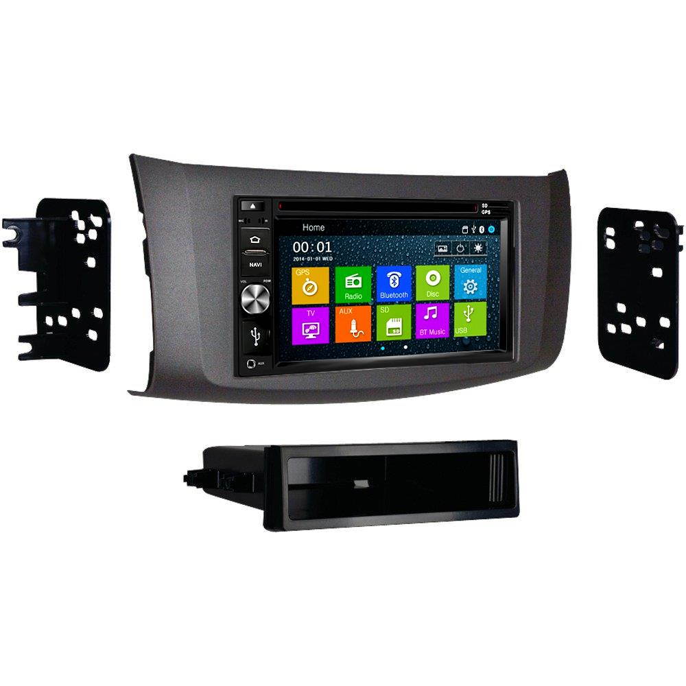 Otto Navi In Dash Navigation System DVD GPS Navigation Multimedia Radio and Dash Kit for Honda Civic 2006-2011 Gunmetal