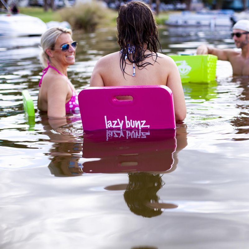 TRC Recreation Lazy Bunz 36 Inch Adult & Child Comfortable Foam Water Resistant Swimming Pool Lake Beach Floating Saddle Seat & Lounger, Sunset Orange